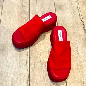 Red Slinky Steve Madden Platform
